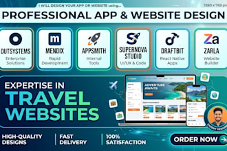 design outsystems mendix mppsmith supernova studio draftbit zarla travel website