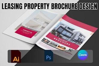 design leasing property brochure proposal for real estate agent