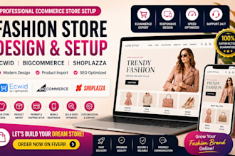 setup ecwid website design fashion store import products bigcommerce shoplazza