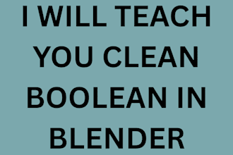 teach you clean boolean in blender