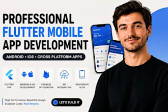 build flutter mobile app development android ios app development, saas mvp app