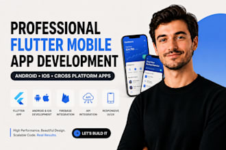 build flutter mobile app development android ios app development, saas mvp app
