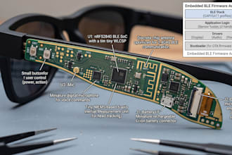 design smart glasses pcb with ble embedded firmware