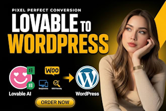 convert your lovable to wordpress wix or base44 website to wordpress elementor
