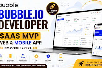 build nocode bubble io website design bubble mvp saas web mobile app developer