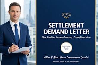 write a persuasive accident settlement negotiation demand letter for your claim