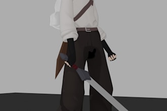 do custom stylized 3d character modeling and anime 3d art