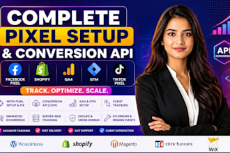 setup meta pixel facebook pixel conversion API shopify ga4 tiktok pixel in 24hrs