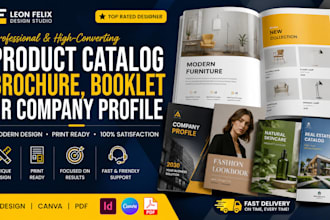 design product catalog, brochure, booklet or company profile