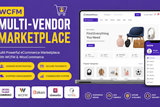 design wcfm woocommerce multi vendor marketplace website