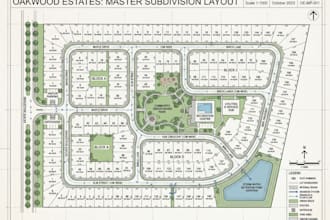 design a detailed land subdivision plan