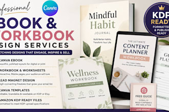 design canva ebook, workbook, freebie, lead magnet pdf, worksheet canva template