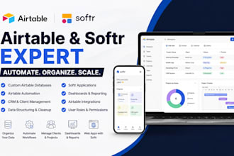 setup airtable database, airtable automation, crm expert, airtable softr webapp