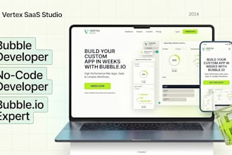 build bubble io website, bubble saas, bubble developer, bubble web app