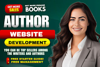 develop modern author website for writers, ebook authors and book publishers