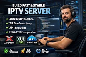 setup fast and stable xui and xtream ui panel streaming server with m3u playlist