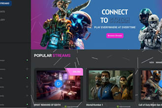 develop esport website, gaming website and tournament website