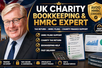 handle UK charity bookkeeping tax return and hmrc filing support