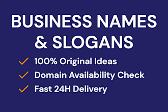write creative company name taglines and professional brand slogans