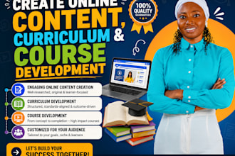 create online content, curriculum and course development