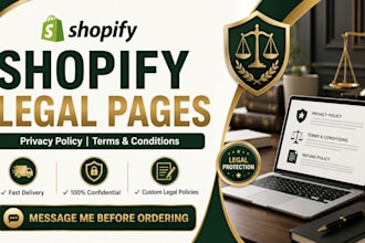 create shopify legal pages privacy policy terms and conditions