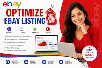 optimize ebay listing sellbrite clickup inkfrog cassini seo best offer setup
