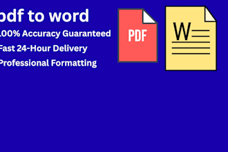 do expert PDF to ms word conversion and typing work
