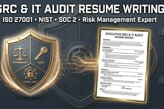 write professional grc cybersecurity resume and IT audit CV