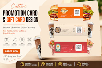 design promotion card, gift card, voucher and invitation