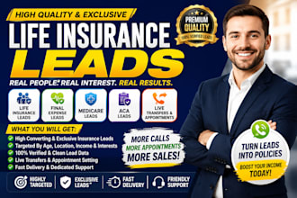 generate live insurance leads final expense and medicare leads