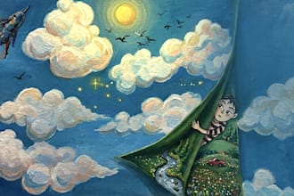 create magical children book illustrations