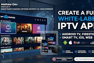 create a full white label iptv app for android TV, firestick and smart TV