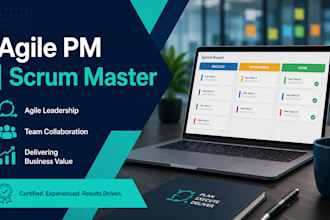 be your agile project manager adn certified scrum master