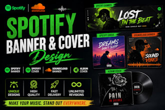 design spotify banner, spotify cover, soundcloud banner, album cover