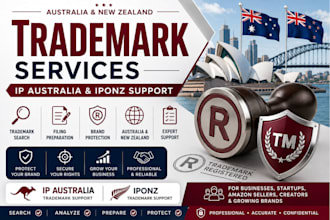 do australia and new zealand trademark search filing brand protection iponz