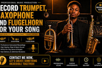 record trumpet flugelhorn saxophone and brass for your song