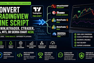 convert tradingview pinescript to ninjatrader, ctrader, mt5 or sierrachart acsil