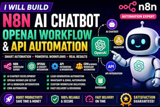 build n8n ai chatbot openai workflow and api automation