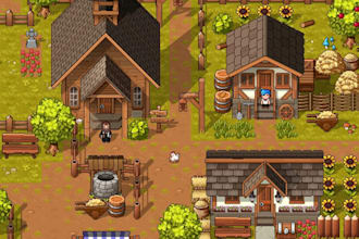 do topdown pixel art tileset pixel animination sprite sheet tilemap rpg maker
