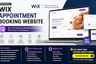 design professional wix appointment booking website for salons clinics coaches