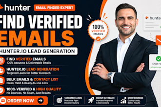 setup hunter io lead generation and verified email outreach