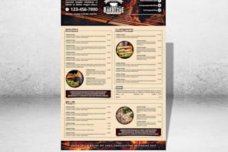 design a menu board for your restaurant