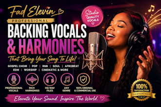 record afrobeat choir backing vocals and catchy vocal harmonies