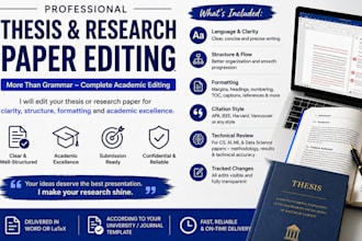edit and format your thesis or research paper in word or latex