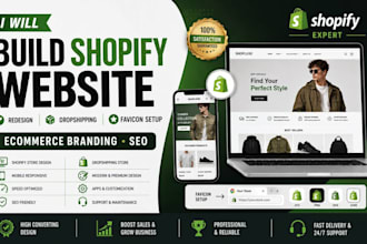 build shopify website redesign dropshipping favicon setup ecommerce branding SEO