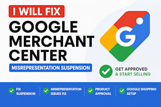 fix google merchant center misrepresentation suspension