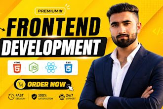 be your front end developer using react,html,css