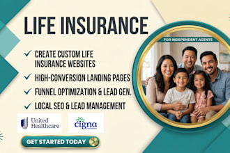 design insurance website, insurance agency insurance website for lead generation