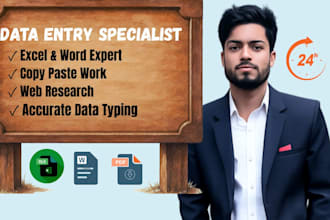 do expert data entry,data typing,ms word, excel,web research