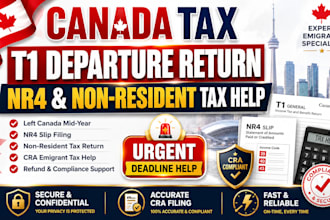 prepare your canadian t1 departure return for emigrants t1 nr4 rrsp and more